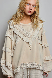 Cozy Charm Balloon Sleeve Top