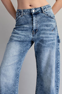 Zipper Front Rolled Up Hem Pants for Women