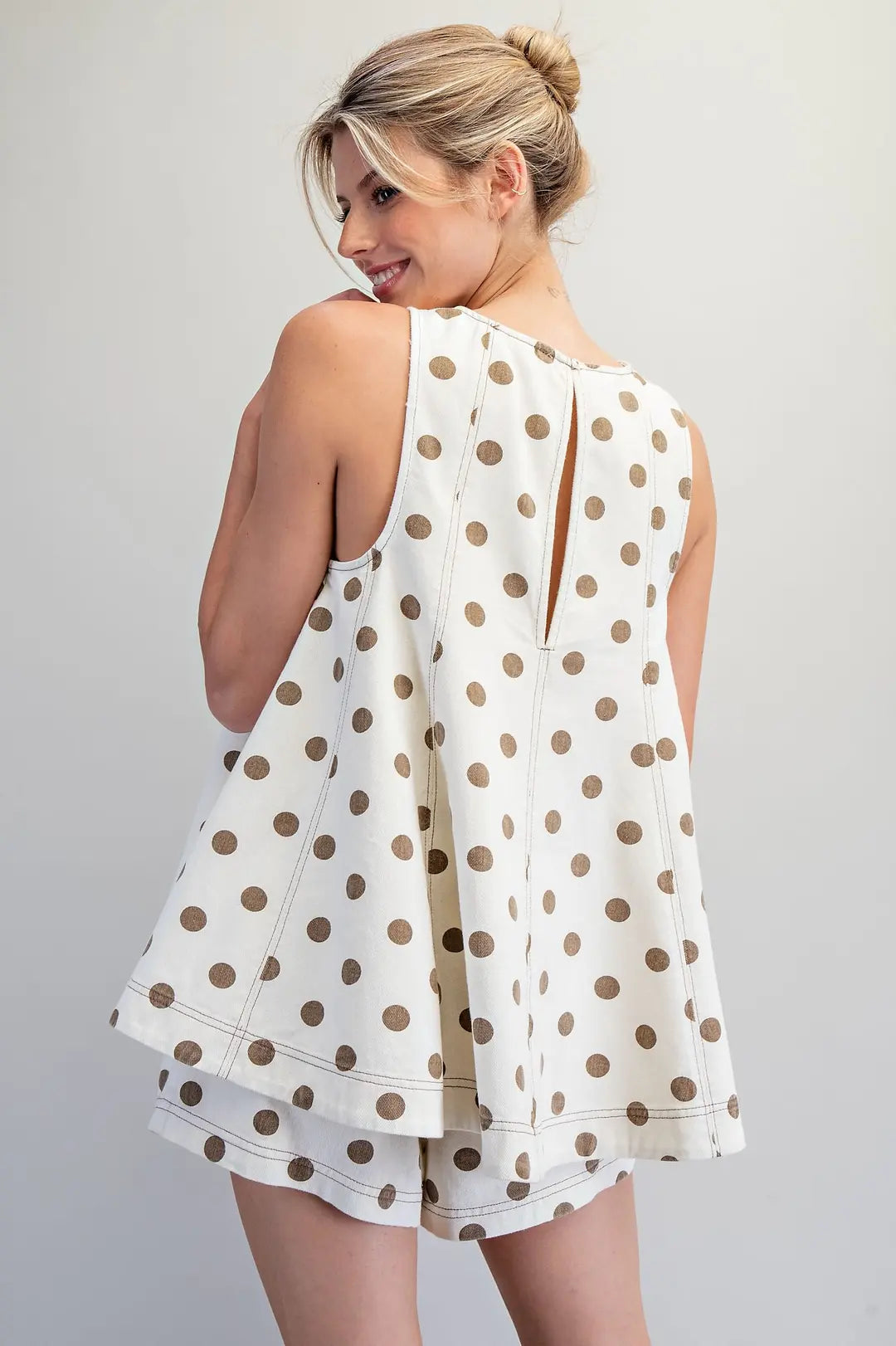 Mineral Washed Polka Dot Top & Bottom*Sold Separately