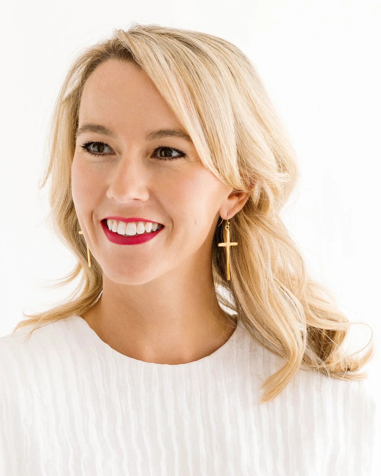 Tall Cross Earrings by Susan Shaw