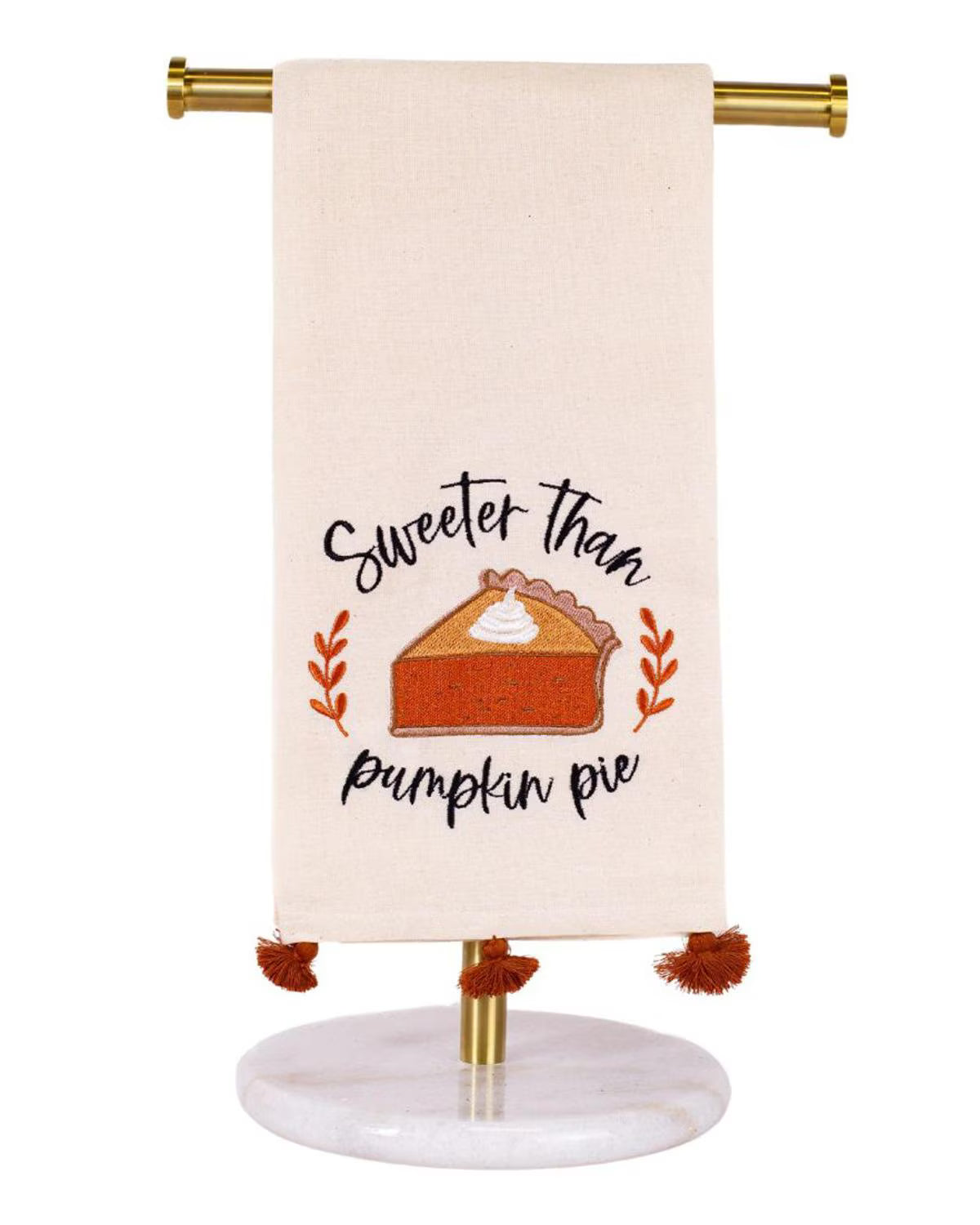 Sweeter Than Pumpkin Pie Hand Towel Cream/Orange - 20x28