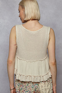 Open Weave Tank Top by P O L