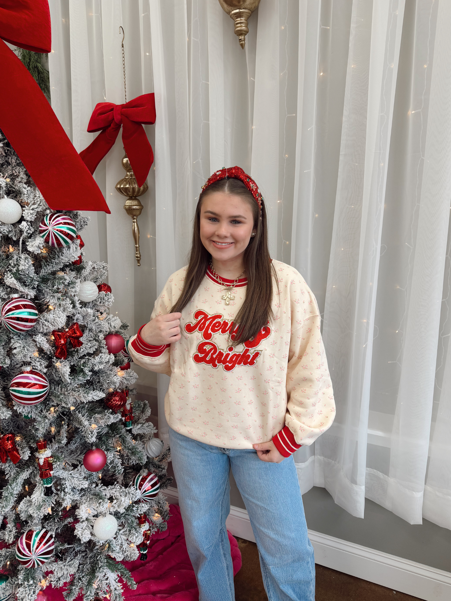 Merry and Bright Crewneck*Final Sale