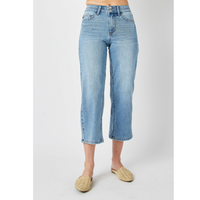 Judy Blue High Waisted Cropped Wide Leg Jeans