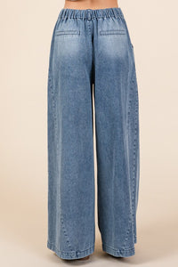Jodifl Wide Legged Washed Denim Pants