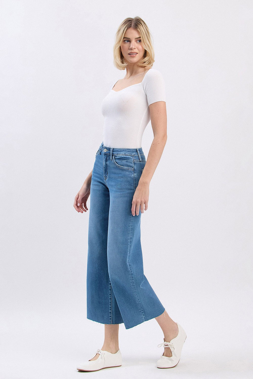 Blue Skies Crop Jeans by Vervet