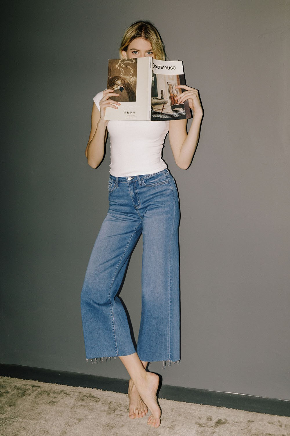Blue Skies Crop Jeans by Vervet