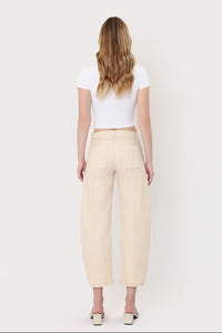 Harbor Stripe Barrel Jeans