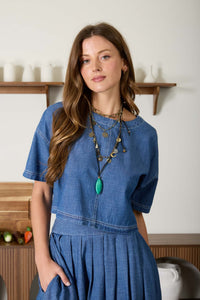 Denim Days Cropped Top