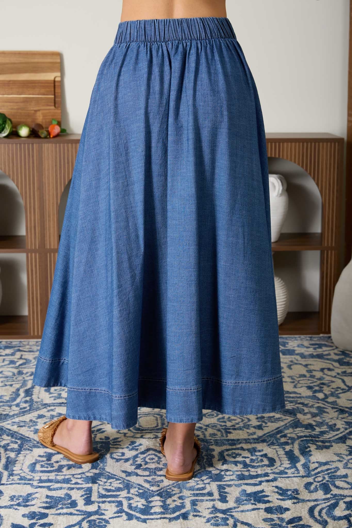 Denim Days Midi Skirt