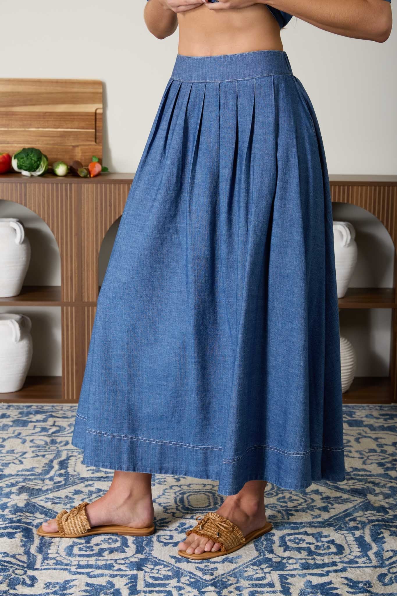 Denim Days Midi Skirt