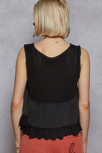 Open Weave Tank Top by P O L