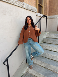 Cinnamon Spice Button Down Sweater