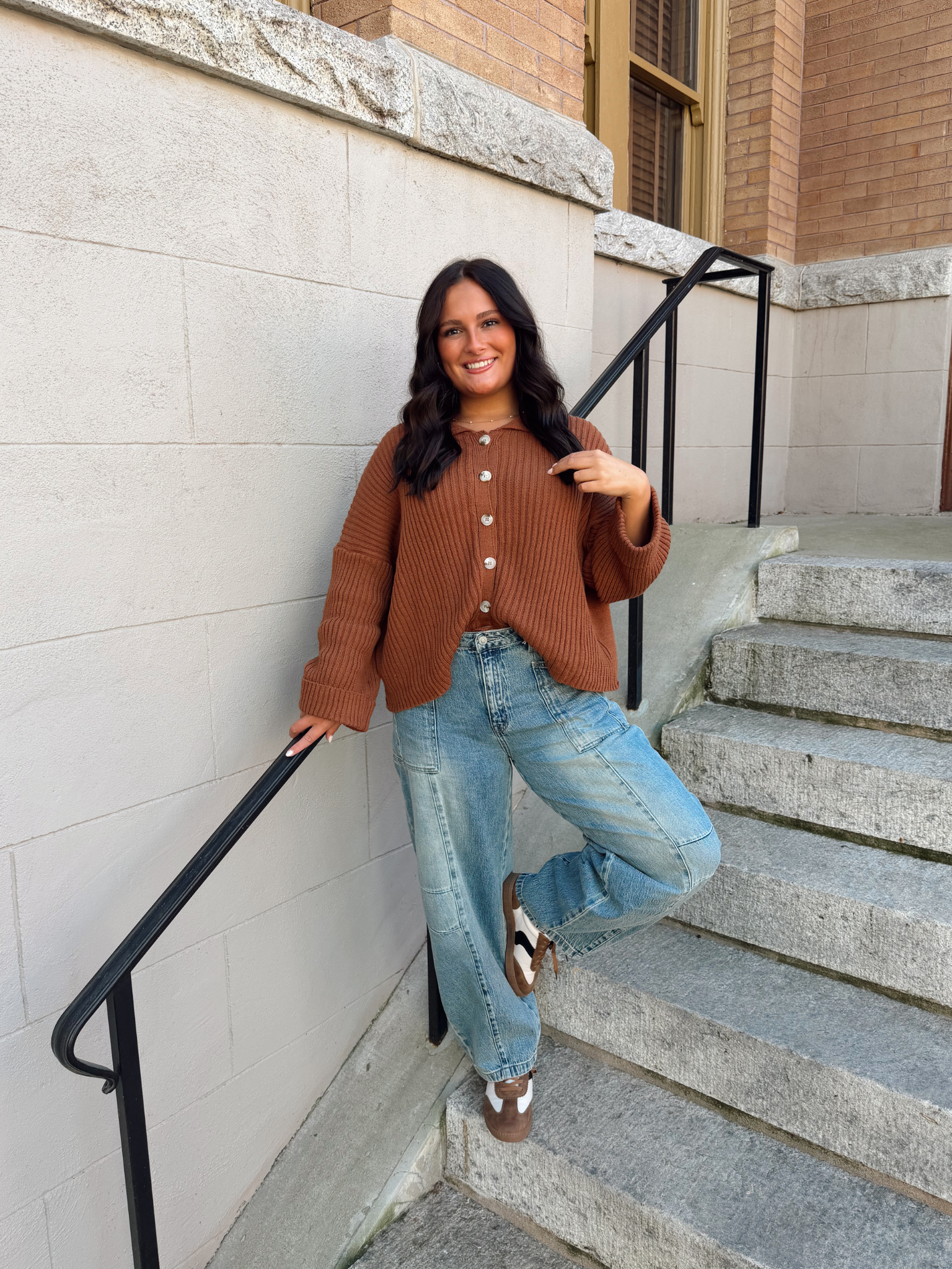 Cinnamon Spice Button Down Sweater