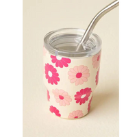 Tumbler Shot Glass With Metal Straw