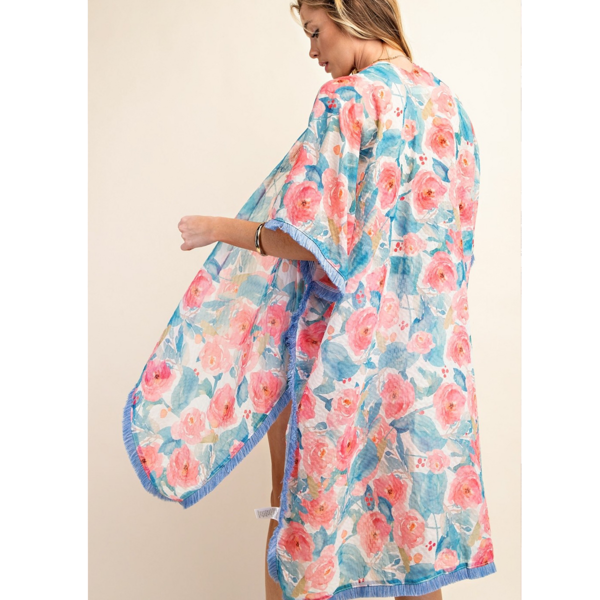 Cozy Abstract Print Kimono