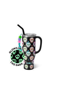 swig/ sugar skulls/ 30 oz mega mug/ mega mug/ Halloween swig/ Halloween cup/ glow in the dark