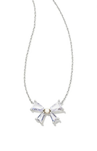 Blair Silver Bow Short Pendant Necklace 