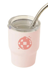 Tumbler Shot Glass With Metal Straw