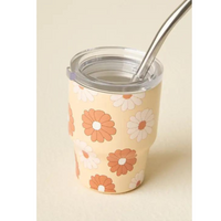 Tumbler Shot Glass With Metal Straw