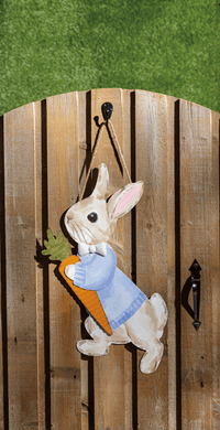 Tin Bunny Door Hanger