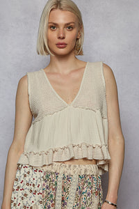Open Weave Tank Top by P O L