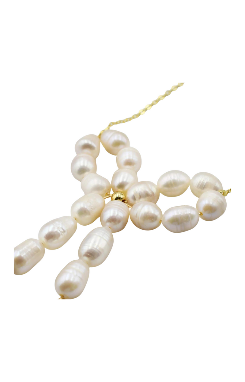 Treasure Jewels Pearl Bow Necklace