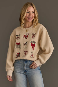 Merry & Bright Embroidered Sweatshirt