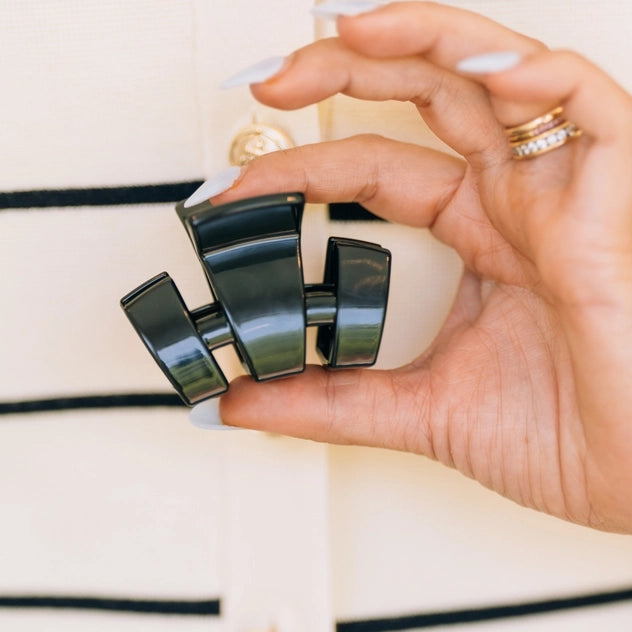 Teleties - Classic Jet Black Petite Claw Clip