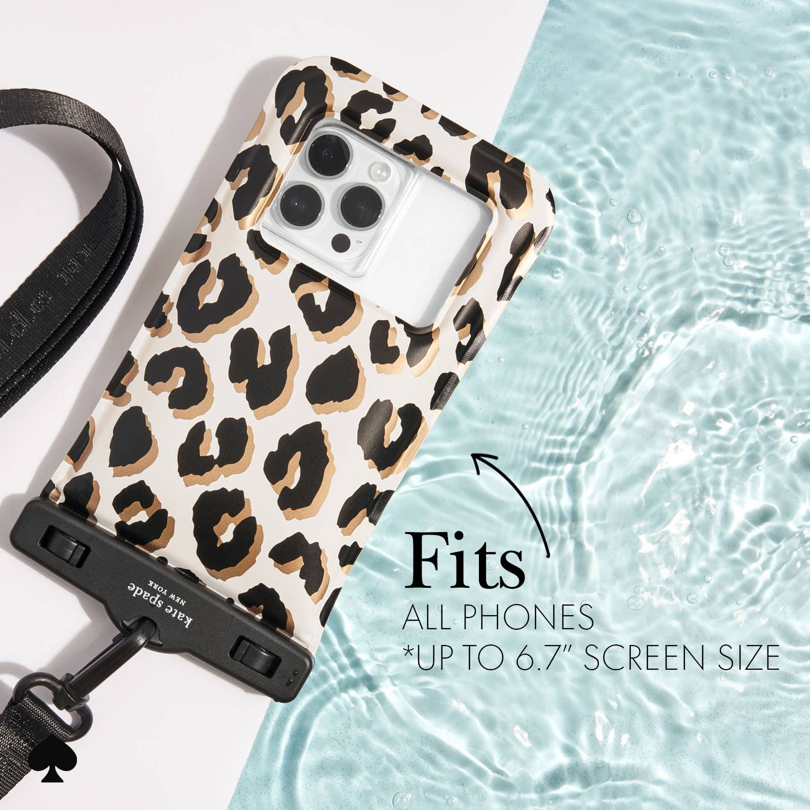 Kate Spade Waterproof Pouch City Leopard