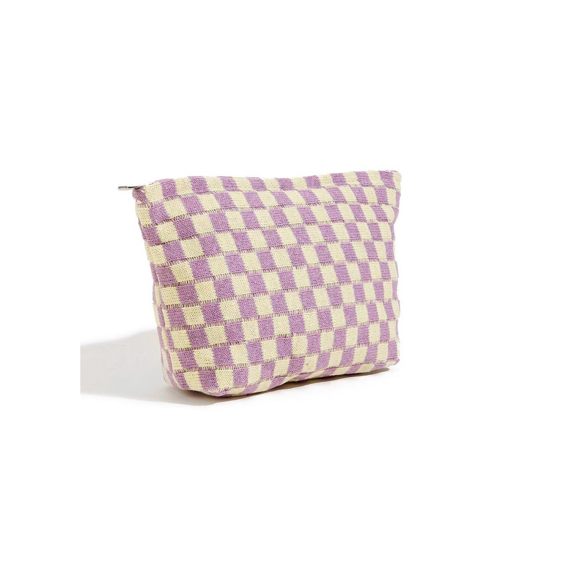 Checkered Zipper Pouch