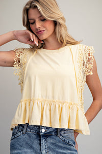Butter Yellow Sleeveless Top for Women