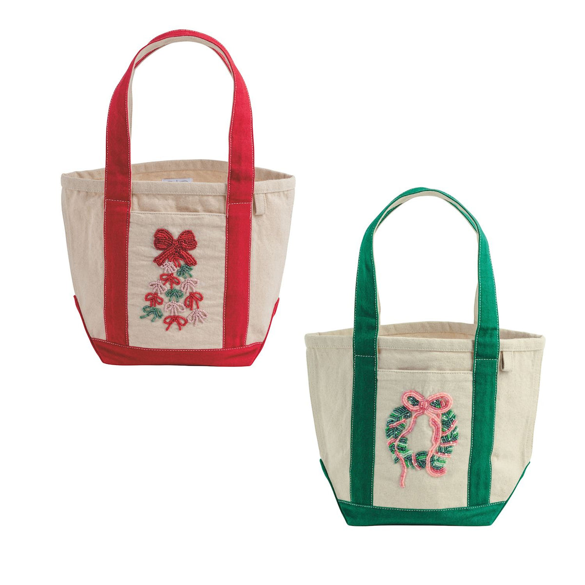 Holiday Beaded Mini Totes by Mudpie