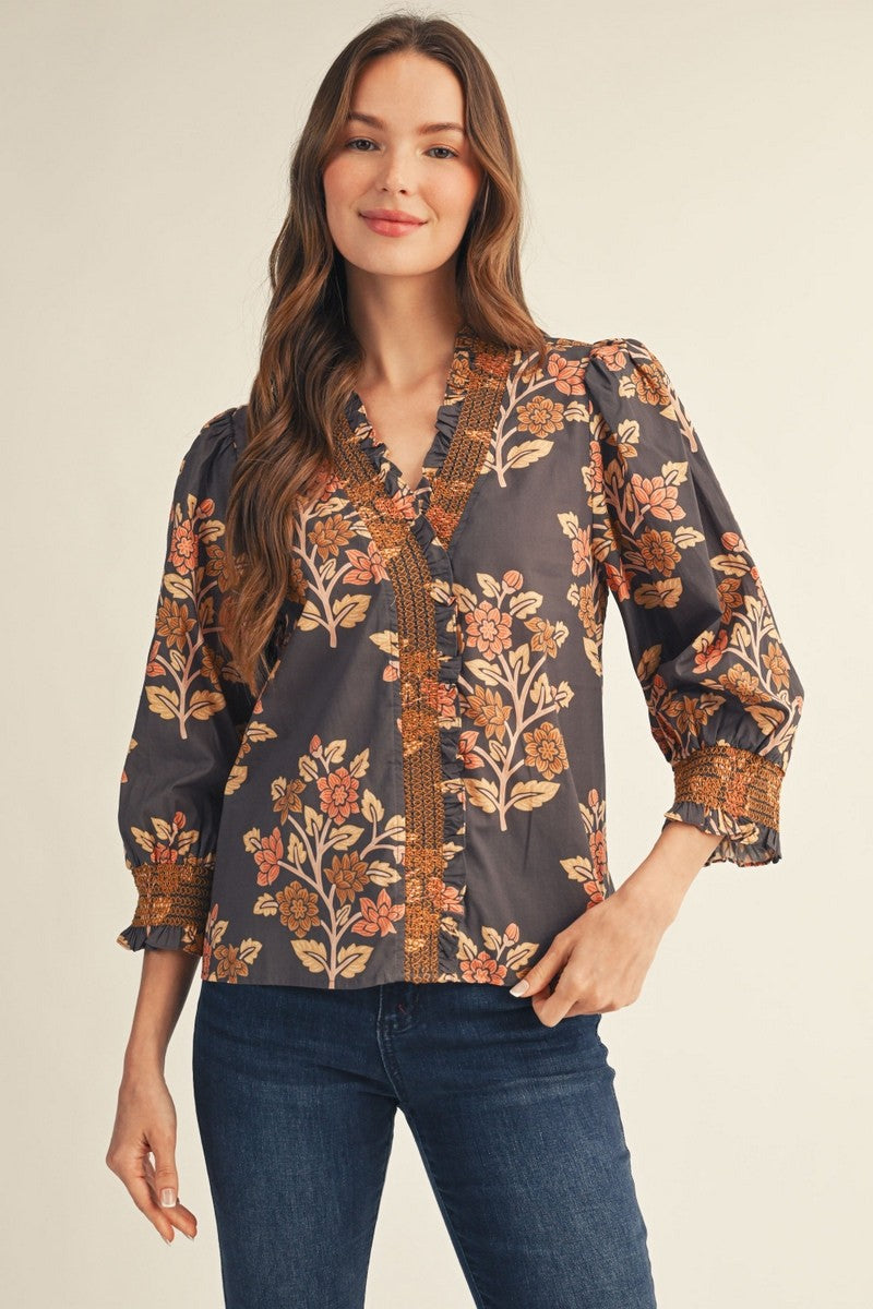 Floral Daydream Smocked Top