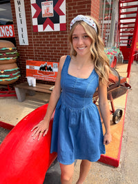 Denim Bow Dress