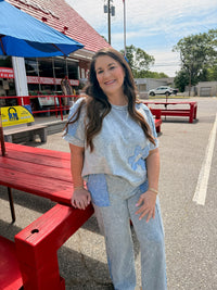 Mineral Washed Floral Denim Tops & Pants *Items Sold Separately *Final Sale*
