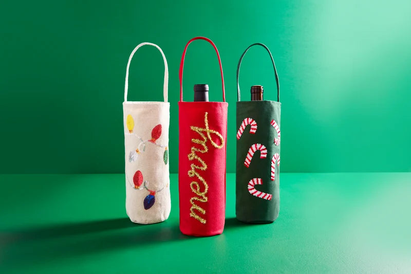 Sequin Holiday Wine Bag*Final Sale