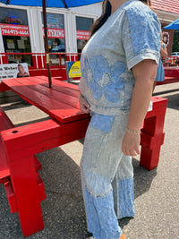 Mineral Washed Floral Denim Tops & Pants *Items Sold Separately *Final Sale*