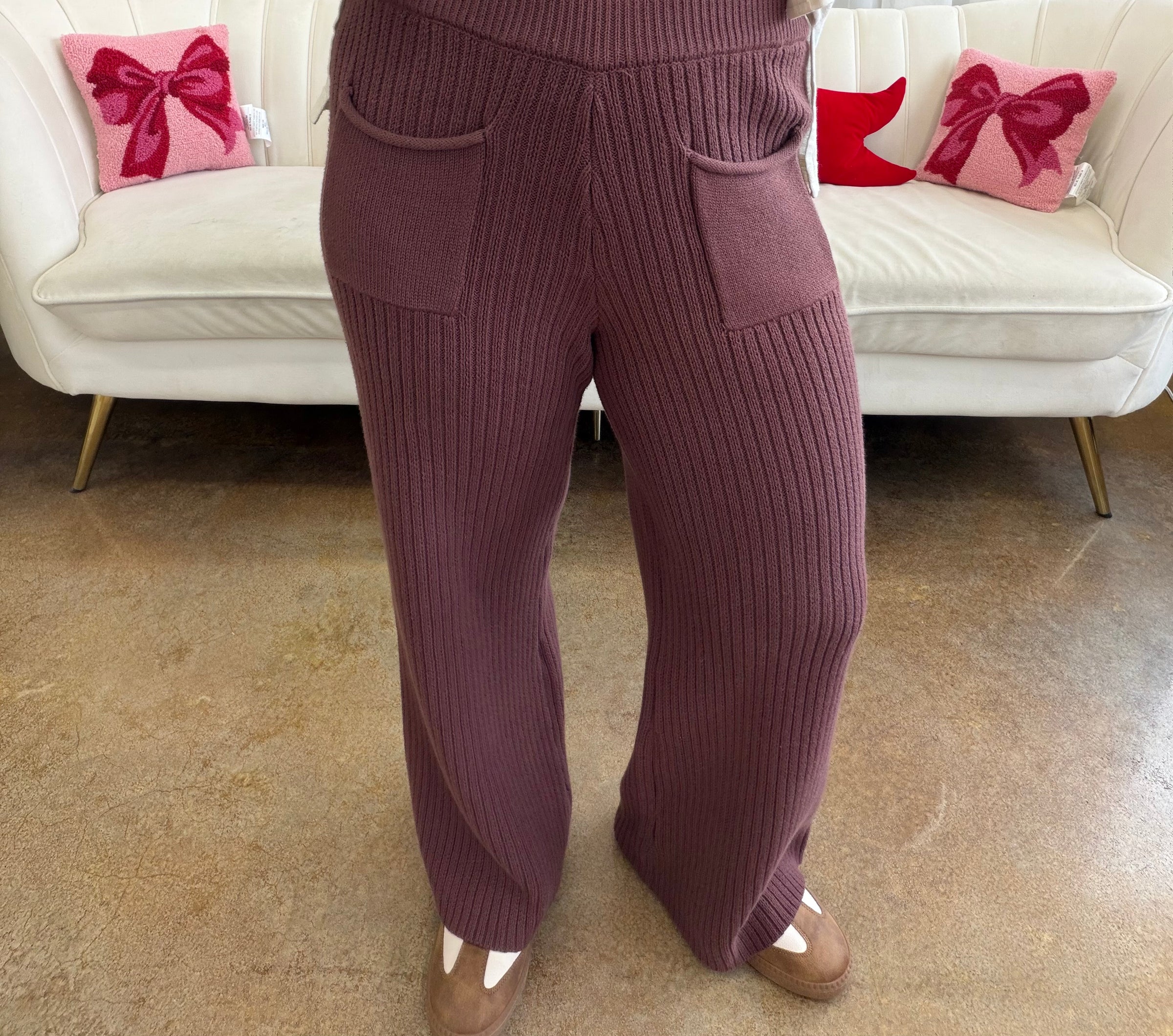 Comfort and Casual Ribbed Knit Pants by Umgee