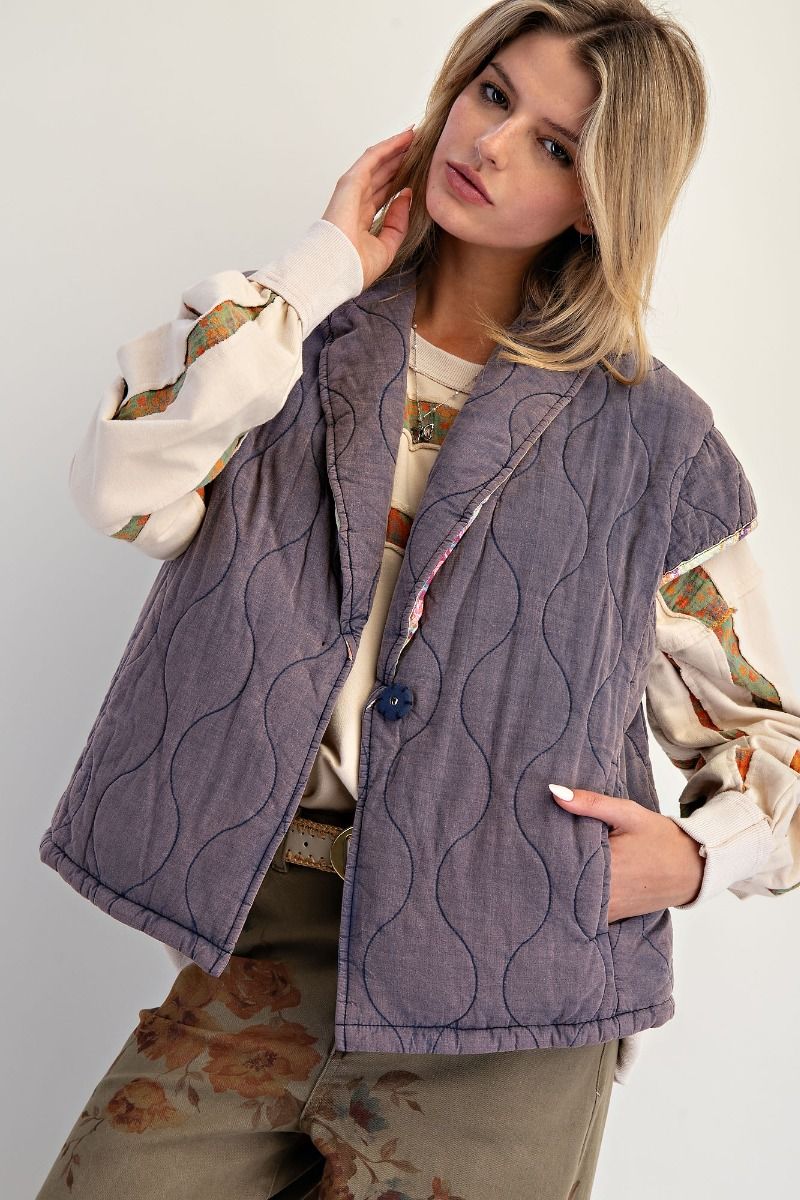Berry Patch Quilted Vest