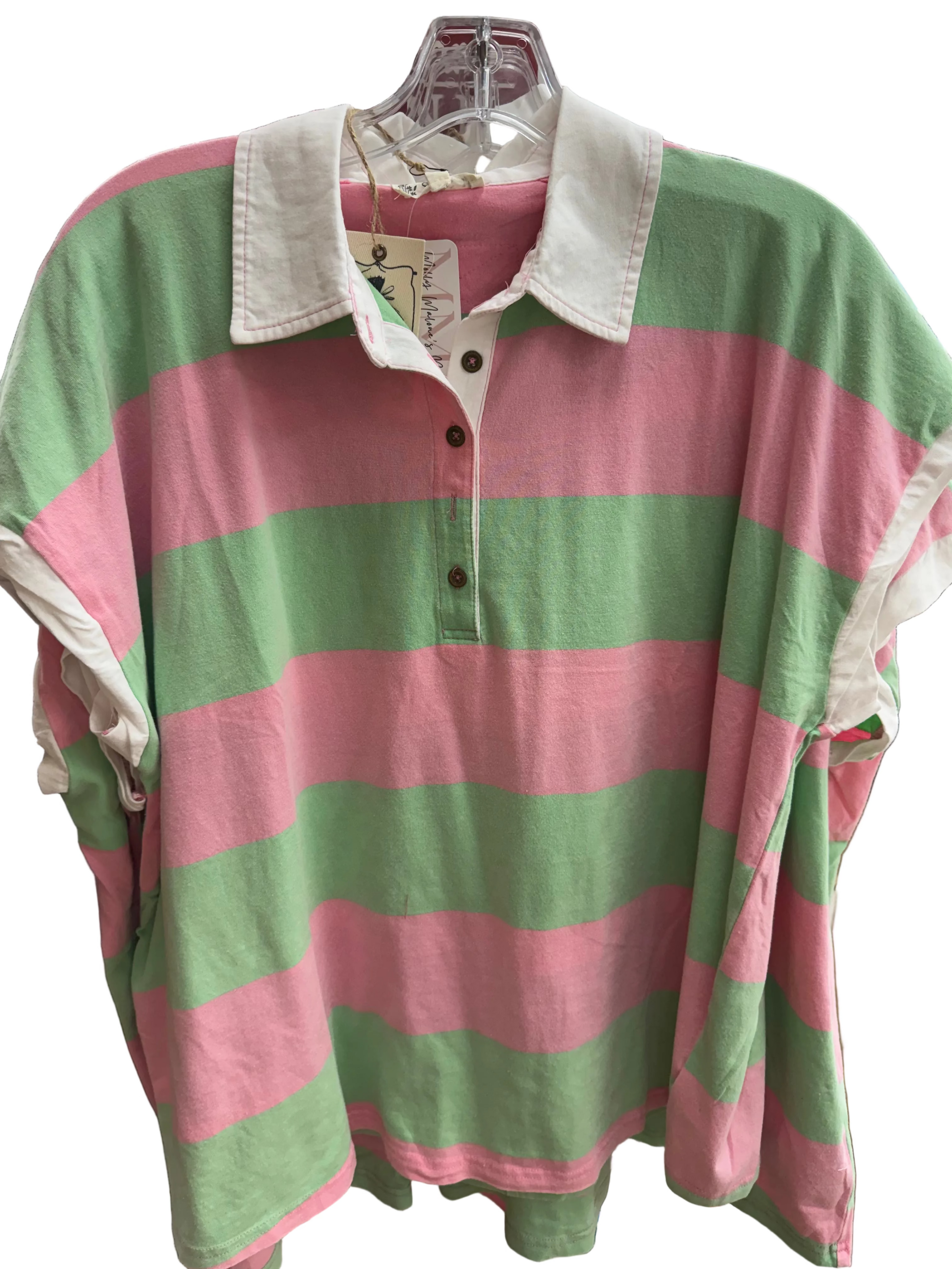 Rugby Striped Henley Top