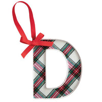 Initial Tartan Ornaments*Final Sale