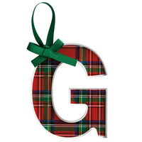Initial Tartan Ornaments*Final Sale
