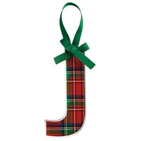Initial Tartan Ornaments*Final Sale