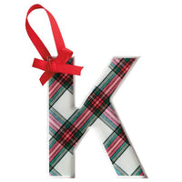 Initial Tartan Ornaments*Final Sale