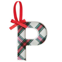 Initial Tartan Ornaments*Final Sale