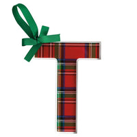 Initial Tartan Ornaments*Final Sale