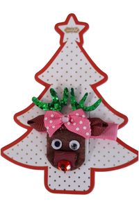 Rolled Ribbon Character Hair Clip*Final Sale