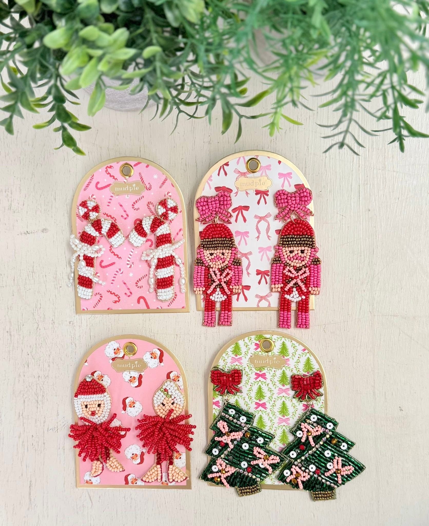 Holiday Beaded Earrings by Mud Pie*Final Sale