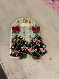 Holiday Beaded Earrings by Mud Pie*Final Sale